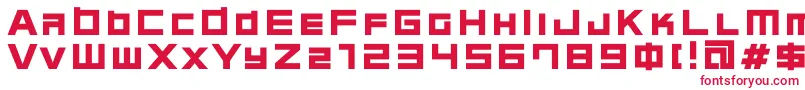 Czcionka C08n – czerwone czcionki