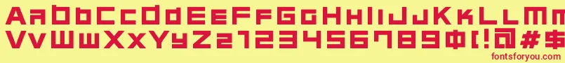 C08n Font – Red Fonts on Yellow Background