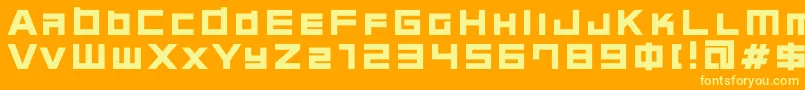 Шрифт C08n – жёлтые шрифты на оранжевом фоне