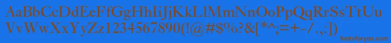 EhrhardtmtstdRegular Font – Brown Fonts on Blue Background