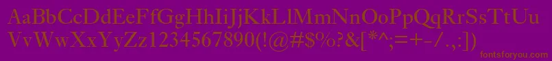 EhrhardtmtstdRegular Font – Brown Fonts on Purple Background