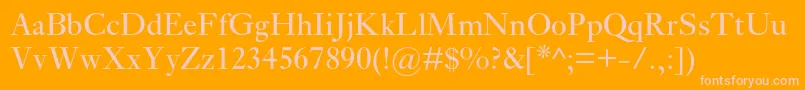 EhrhardtmtstdRegular Font – Pink Fonts on Orange Background