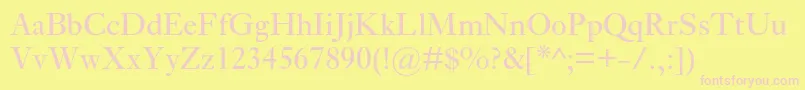 EhrhardtmtstdRegular Font – Pink Fonts on Yellow Background