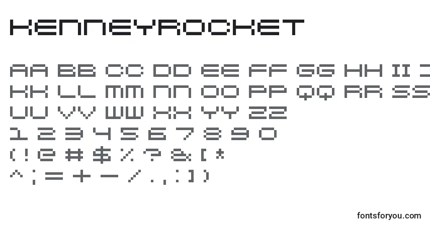Шрифт KenneyRocket – алфавит, цифры, специальные символы