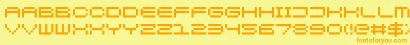 KenneyRocket Font – Orange Fonts on Yellow Background