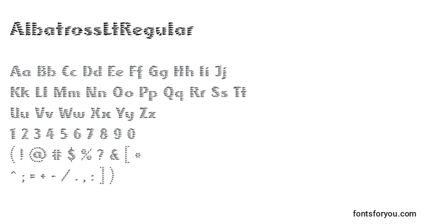 A fonte AlbatrossLtRegular – alfabeto, números, caracteres especiais