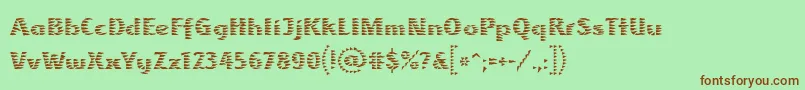 Шрифт AlbatrossLtRegular – коричневые шрифты на зелёном фоне