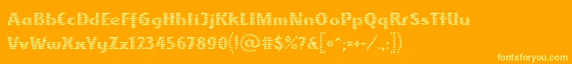 フォントAlbatrossLtRegular – オレンジの背景に黄色の文字