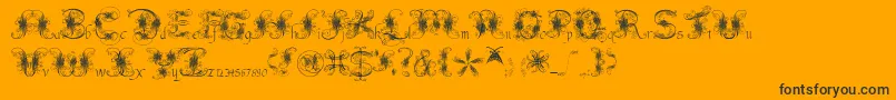 Czcionka FantasticPete – czarne czcionki na pomarańczowym tle