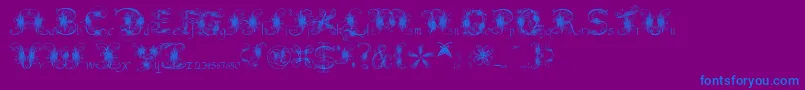 FantasticPete Font – Blue Fonts on Purple Background