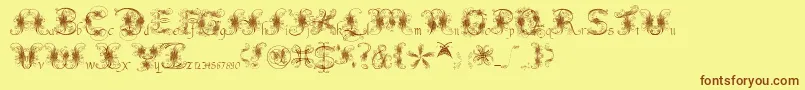 FantasticPete Font – Brown Fonts on Yellow Background