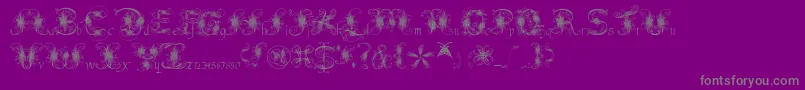 Police FantasticPete – polices grises sur fond violet