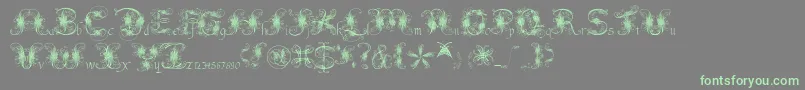 FantasticPete-Schriftart – Grüne Schriften auf grauem Hintergrund