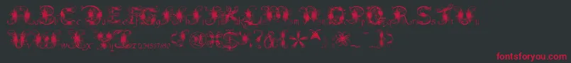 FantasticPete Font – Red Fonts on Black Background