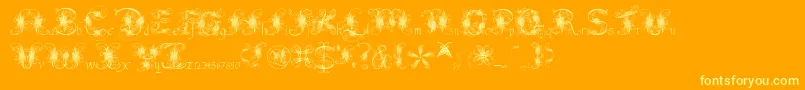 Weitere Informationen zur FantasticPete-Schriftart FantasticPete-Schriftart – Gelbe Schriften auf orangefarbenem Hintergrund
