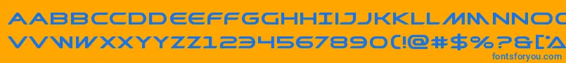 Prometheanboldexpand Font – Blue Fonts on Orange Background