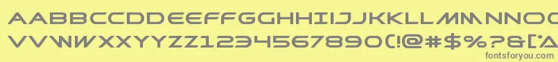 Шрифт Prometheanboldexpand – серые шрифты на жёлтом фоне