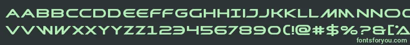 Prometheanboldexpand Font – Green Fonts on Black Background