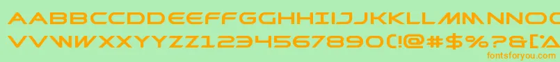 Prometheanboldexpand Font – Orange Fonts on Green Background