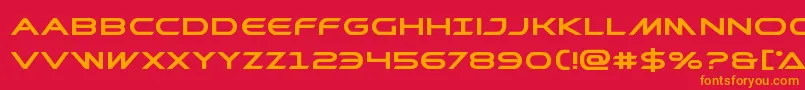 Prometheanboldexpand Font – Orange Fonts on Red Background