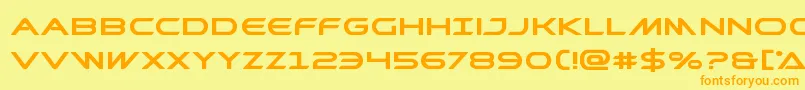 Prometheanboldexpand Font – Orange Fonts on Yellow Background