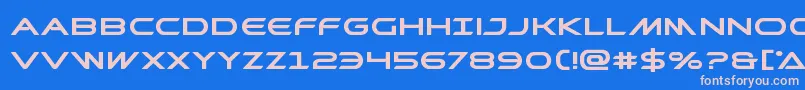 Prometheanboldexpand Font – Pink Fonts on Blue Background