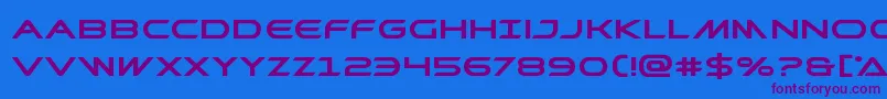 Prometheanboldexpand-Schriftart – Violette Schriften auf blauem Hintergrund