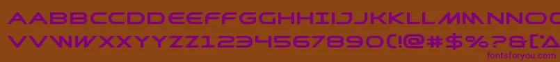 Prometheanboldexpand-Schriftart – Violette Schriften auf braunem Hintergrund