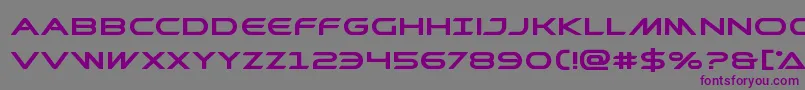 フォントPrometheanboldexpand – 紫色のフォント、灰色の背景