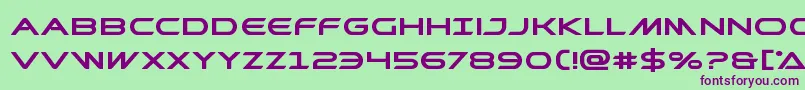 Prometheanboldexpand Font – Purple Fonts on Green Background