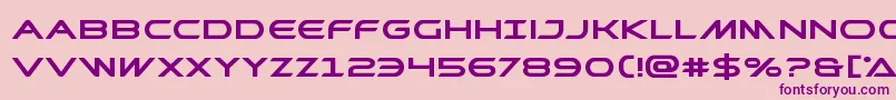 Prometheanboldexpand-Schriftart – Violette Schriften auf rosa Hintergrund