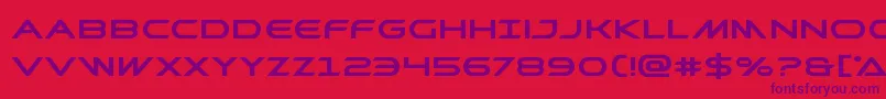 Prometheanboldexpand-Schriftart – Violette Schriften auf rotem Hintergrund