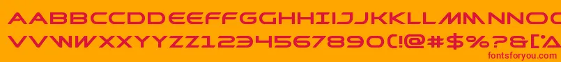フォントPrometheanboldexpand – オレンジの背景に赤い文字