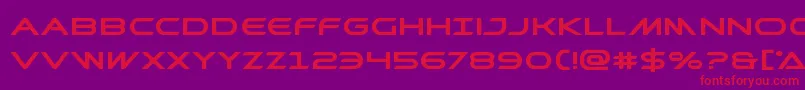 Prometheanboldexpand-Schriftart – Rote Schriften auf violettem Hintergrund