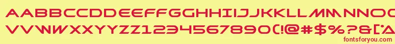 Prometheanboldexpand Font – Red Fonts on Yellow Background