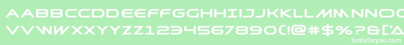 Prometheanboldexpand-fontti – valkoiset fontit vihreällä taustalla