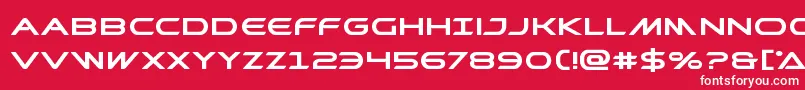 フォントPrometheanboldexpand – 赤い背景に白い文字