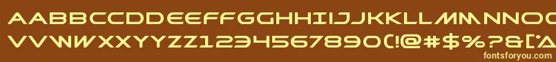 Prometheanboldexpand Font – Yellow Fonts on Brown Background