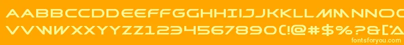 Prometheanboldexpand Font – Yellow Fonts on Orange Background