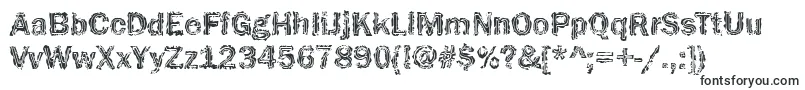 Шрифт Funky32Bold – формы шрифтов