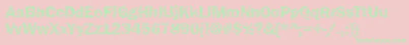 Funky32Bold Font – Green Fonts on Pink Background