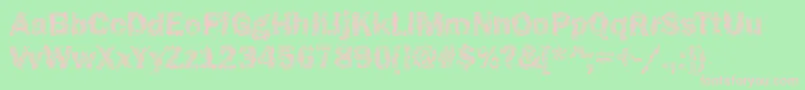 Funky32Bold Font – Pink Fonts on Green Background