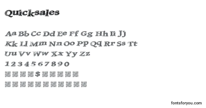 A fonte Quicksales – alfabeto, números, caracteres especiais