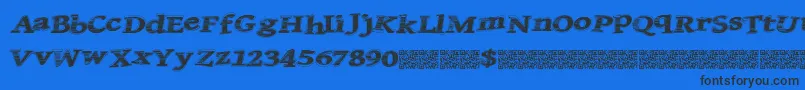 Quicksales Font – Black Fonts on Blue Background