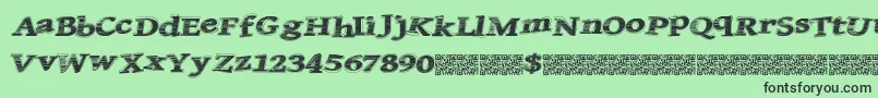 Quicksales Font – Black Fonts on Green Background