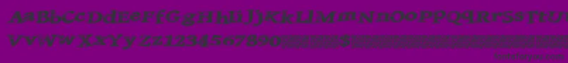 Fonte Quicksales – fontes pretas em um fundo violeta