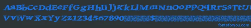 Quicksales Font – Blue Fonts on Black Background
