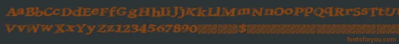 Quicksales Font – Brown Fonts on Black Background