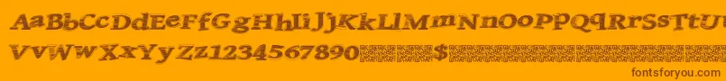 Quicksales Font – Brown Fonts on Orange Background