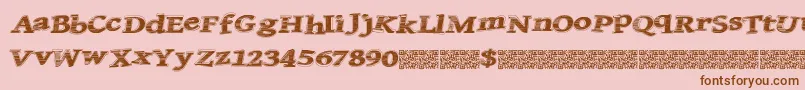 Quicksales Font – Brown Fonts on Pink Background